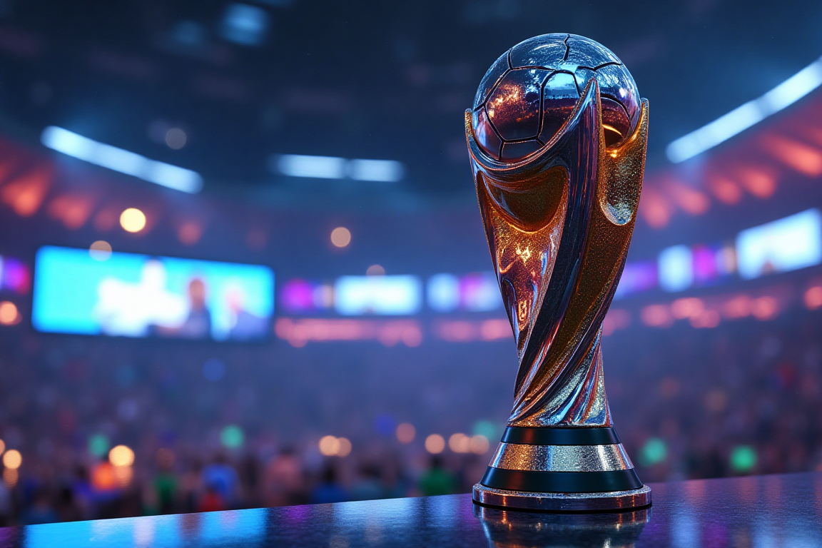 Современный футбольный стадион в Саудовской Аравии, построенный к Чемпионату мира по футболу 2034. Этот проект является частью масштабных инвестиций в спортивную и транспортную инфраструктуру страны.