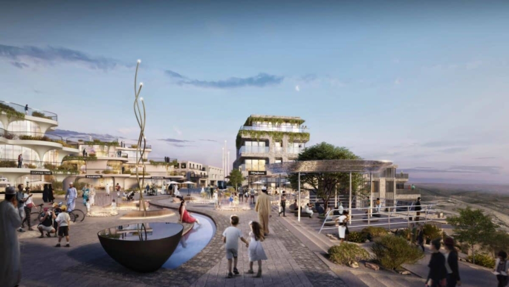 Панорамный вид на эко-город The Sustainable City – Yiti в Омане